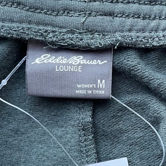 Eddie Bauer Womens Fleece Lounge Joggers M, Heather Olive new with tags casual - Picture 2 of 5